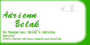 adrienn belak business card